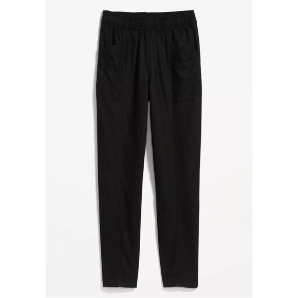 NWT Old Navy Linen Blend High-Waisted Cropped Pants - Picture 4 of 5